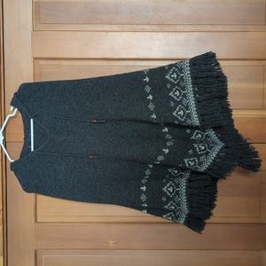 Vintage Wool Poncho Cape